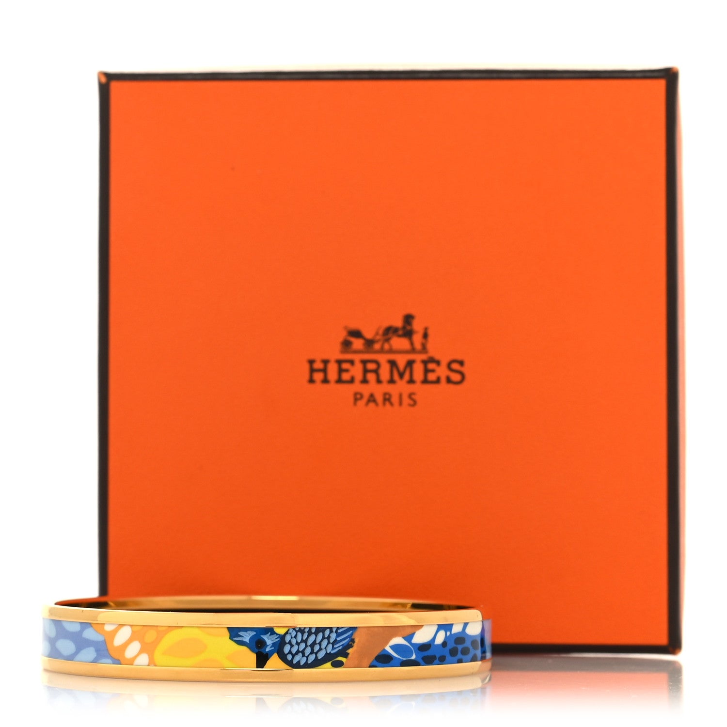 Hermes Enamel Printed Narrow Jungle Of Eden Bracelet 70 Pierres Et Cactus 6 of 6