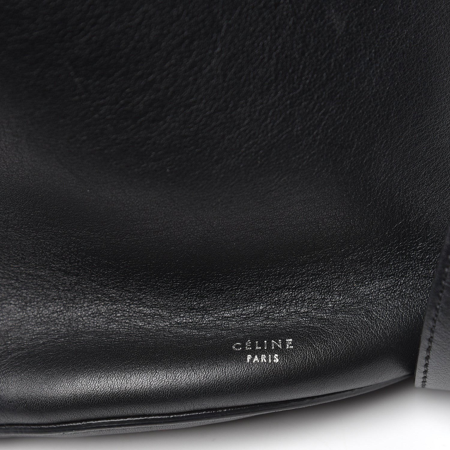 Celine Smooth Calfskin Long Strap Big Bucket Bag Black 7 of 11
