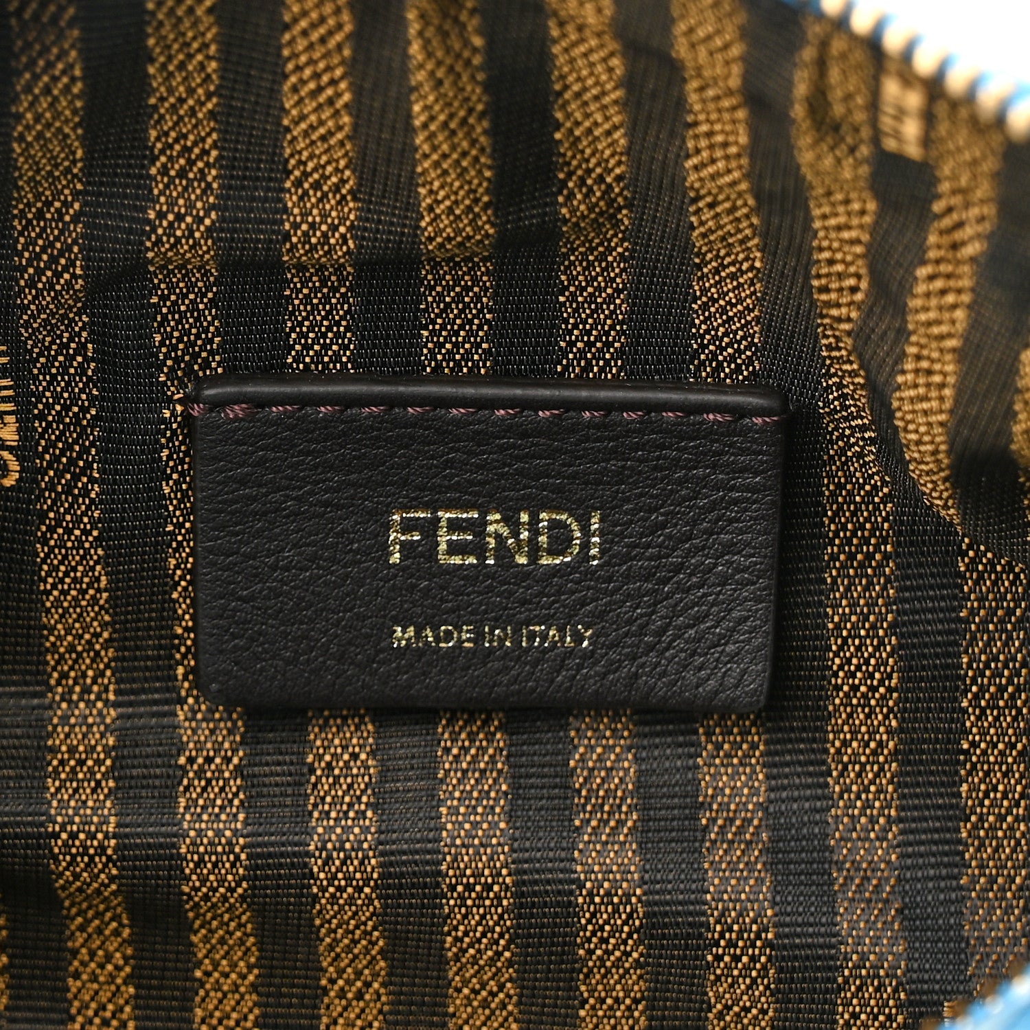 Fendi X SARAH COLEMAN Glazed Canvas Vitello King FF Vertigo Mini Shoulder Bag Cyber Blue White 6 of 10