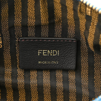 Fendi X SARAH COLEMAN Glazed Canvas Vitello King FF Vertigo Mini Shoulder Bag Cyber Blue White 6 of 10