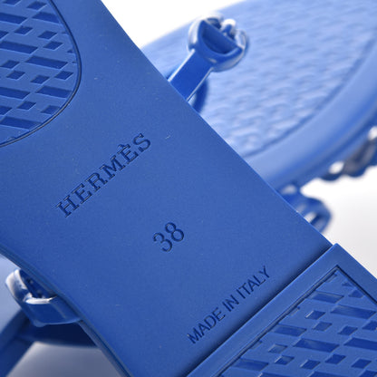 Hermes RubberChaine d'Ancre Rivage Sandals 38 Bleu Smalt 6 of 8