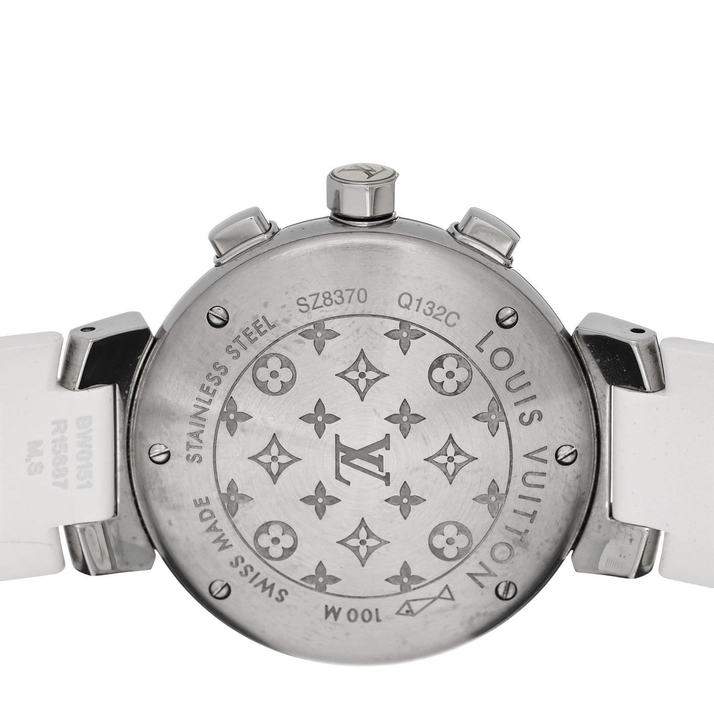 Stainless Steel Rubber Mother of Pearl 34mm Tambour Lovely Cup Quartz Watch