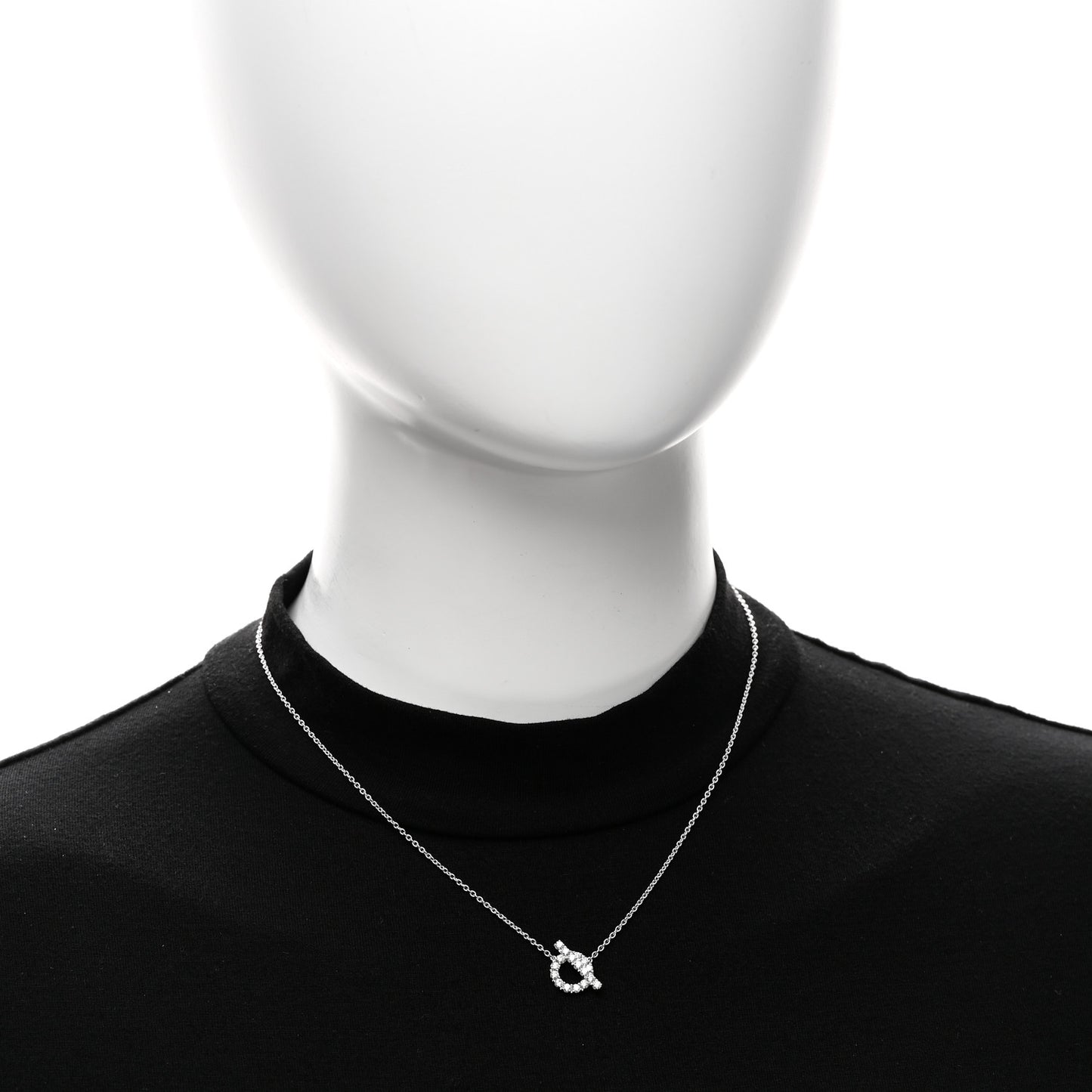 18K White Gold Diamond Finesse Pendant Necklace