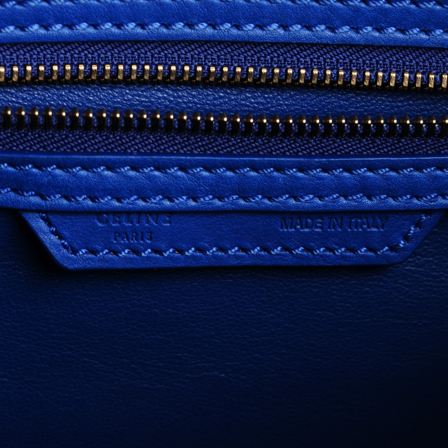 Celine Smooth Calfskin Micro Luggage Royal Blue 7 of 8