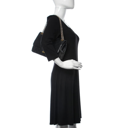Chanel Lambskin Quilted Medium Double Flap Bijoux Chain Black 2 of 19