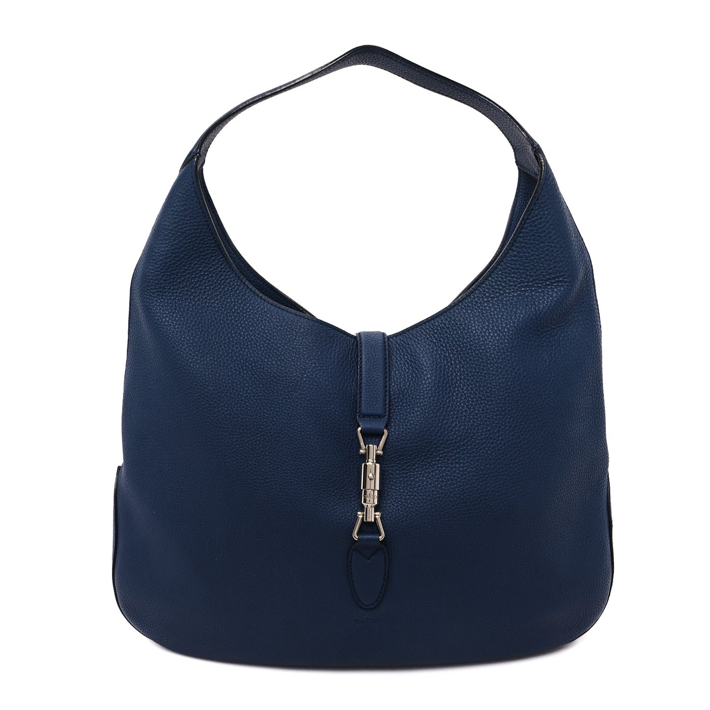 Soft Grained Calfskin Large Jackie Hobo Classic Blue Marine
