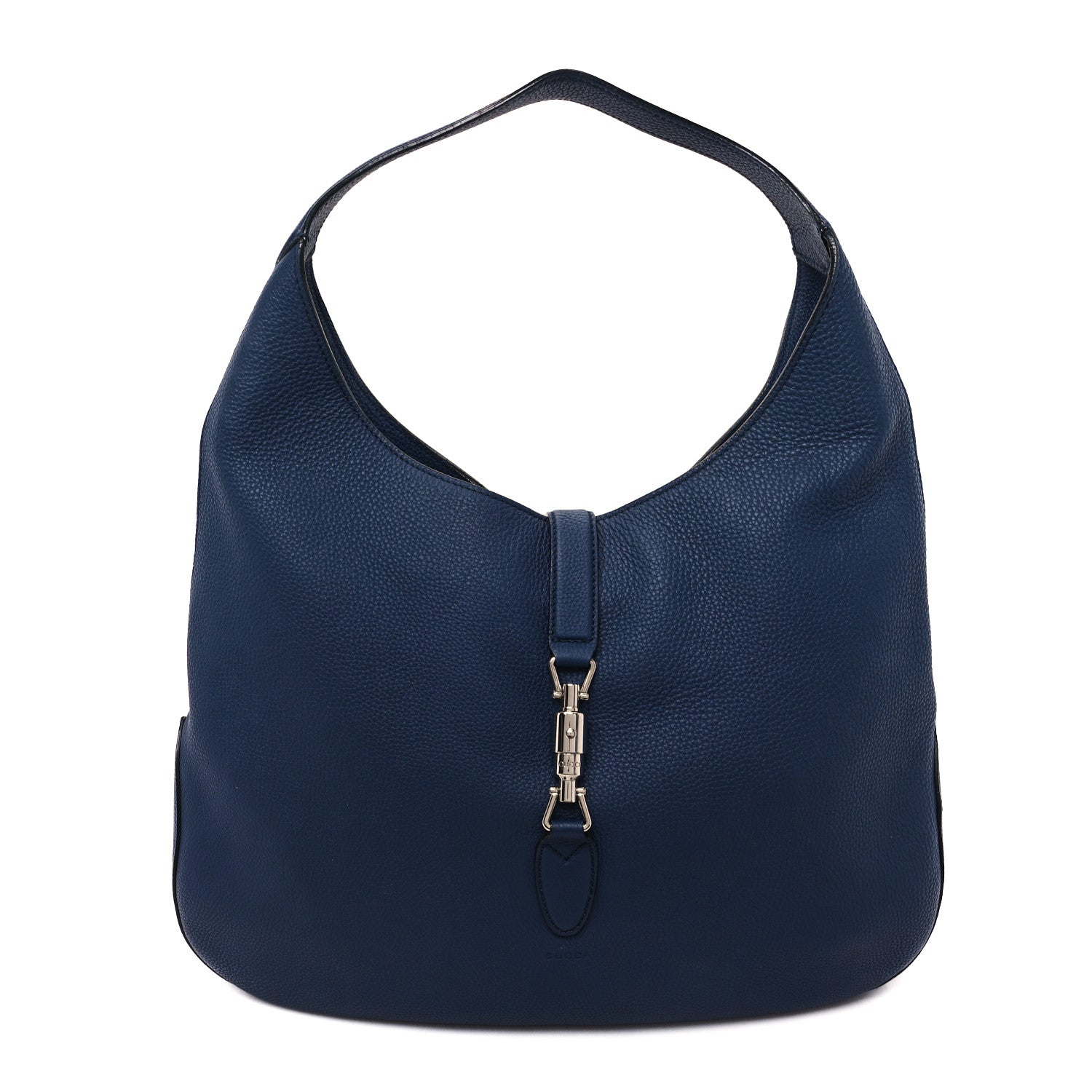 Gucci Soft Grained Calfskin Large Jackie Hobo Classic Blue Marine 1 of 14