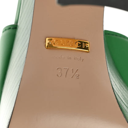 Gucci Cosmos Softy Calfskin Wooden Interlocking G Cut-Out 30/120mm Platform Sandals 37.5 New Shamrock 7 of 12