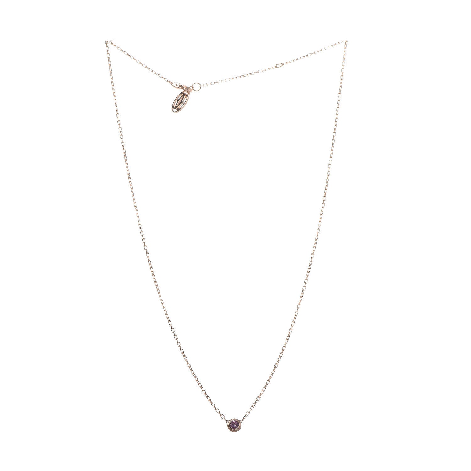 Cartier 18K Pink Gold Pink Sapphire D'Amour Pendant Necklace 3 of 6