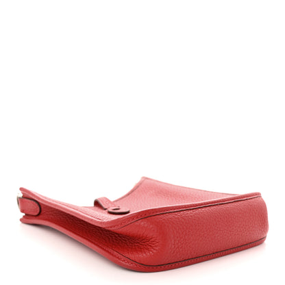 Hermes Taurillon Clemence Amazone Evelyne TPM Rouge Casaque Bleu Saphir 4 of 10