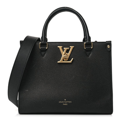 Louis Vuitton Calfskin Lock & Go Tote Black 1 of 11
