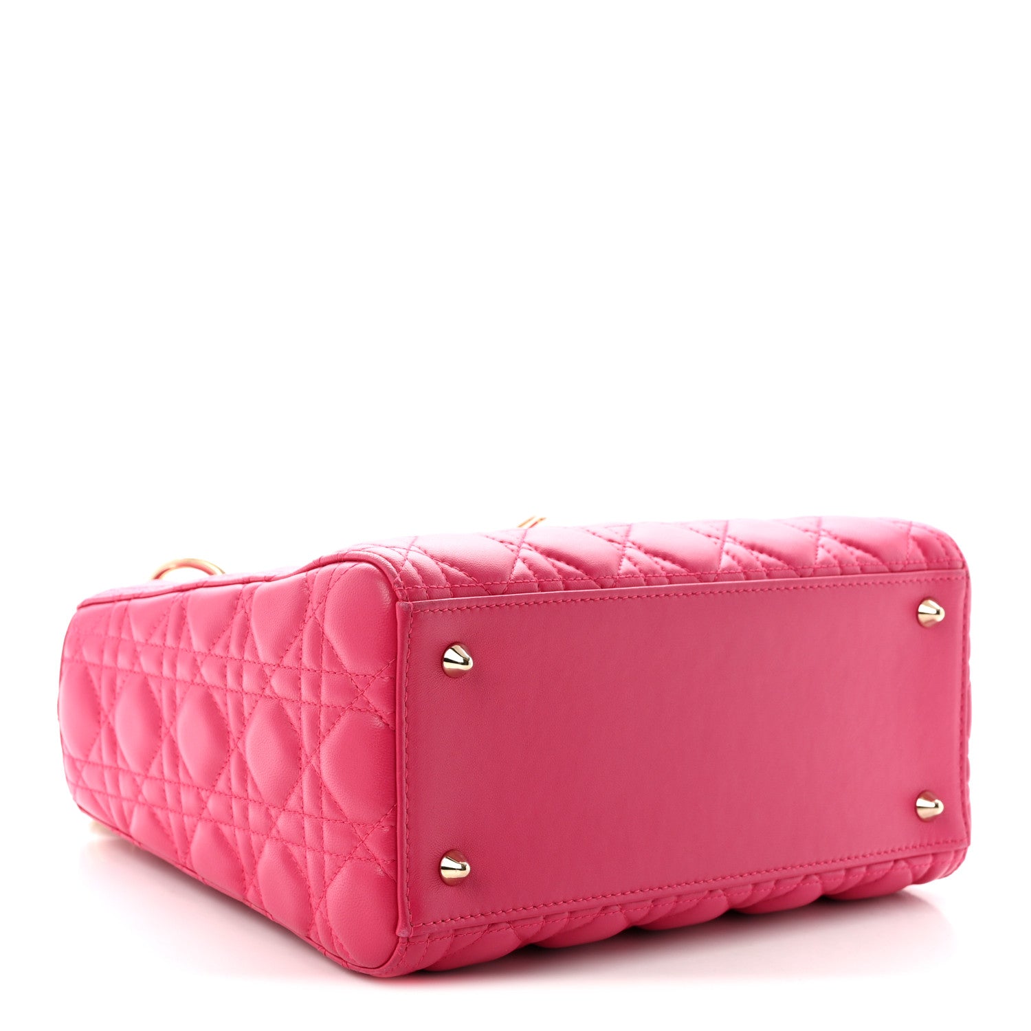 Christian Dior Lambskin Cannage Medium Lady Dior Fuchsia 4 of 11