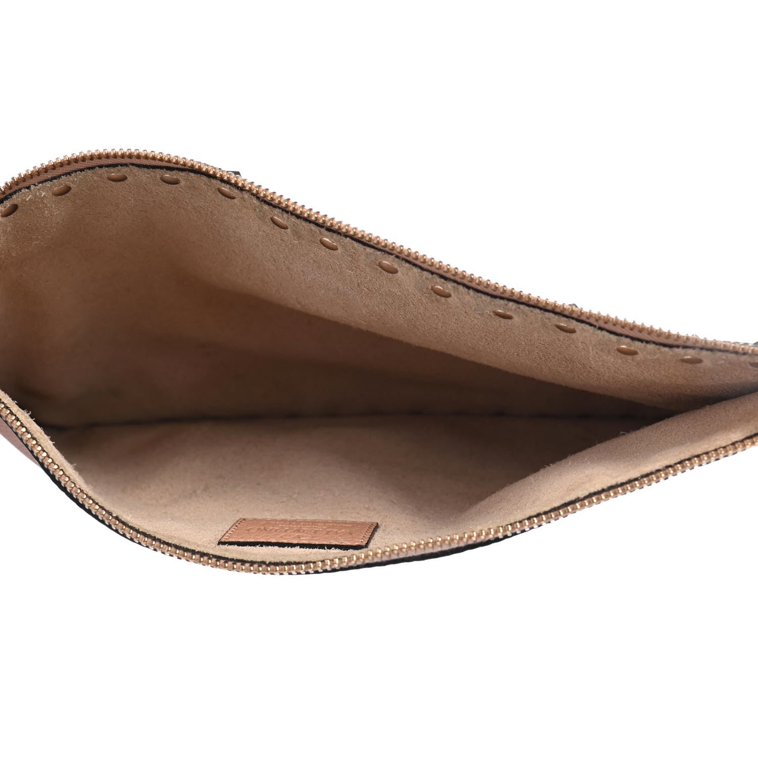 Valentino Garavani Pebbled Calfskin Large Rockstud Zip Pouch Skin Sorbet 4 of 4