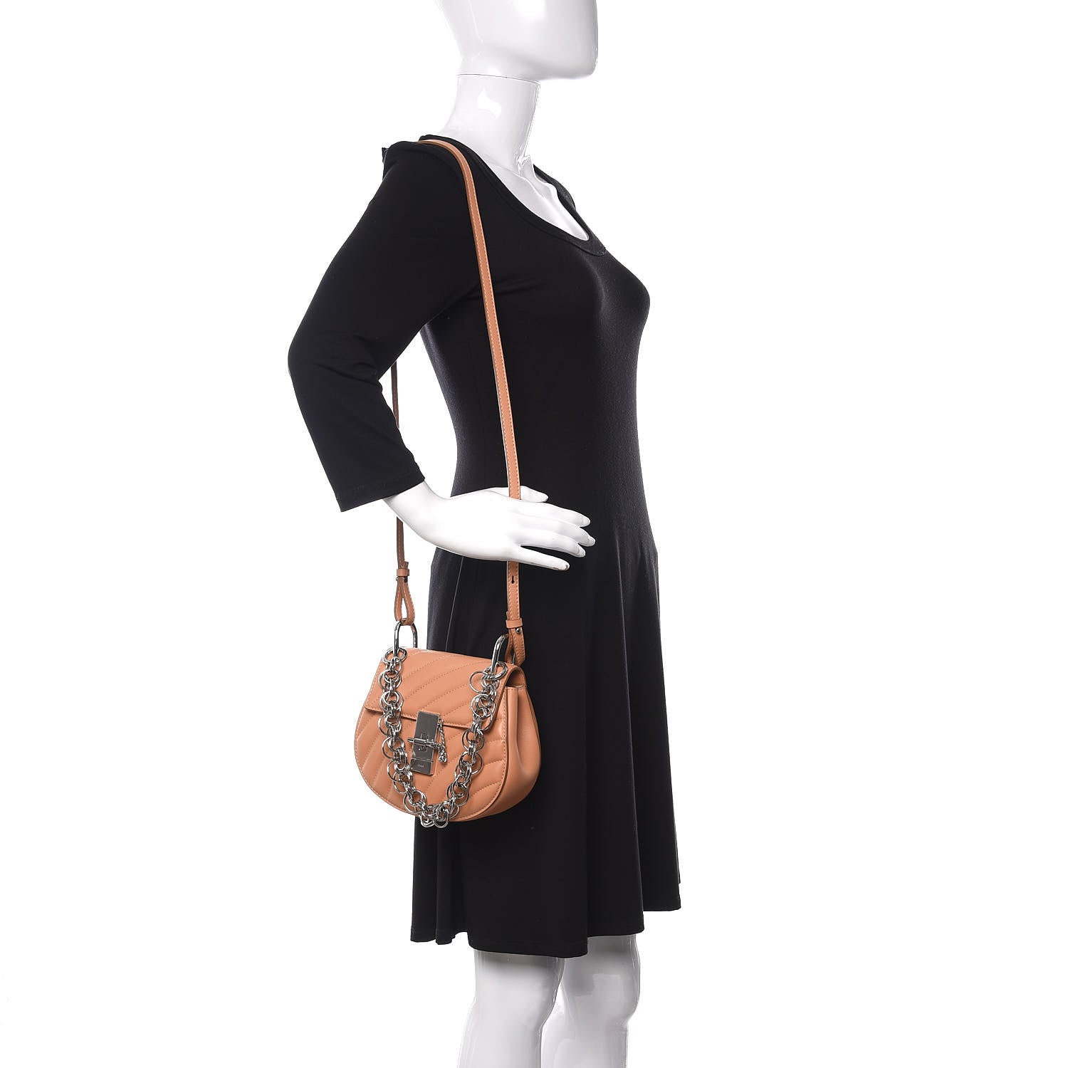 Chloe Calfskin Quilted Mini Drew Bijou Shoulder Bag Blushy Pink 2 of 10