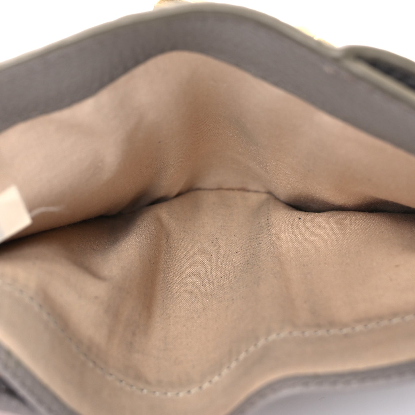 Grained Calfskin Marcie Square Wallet Cashmere Grey