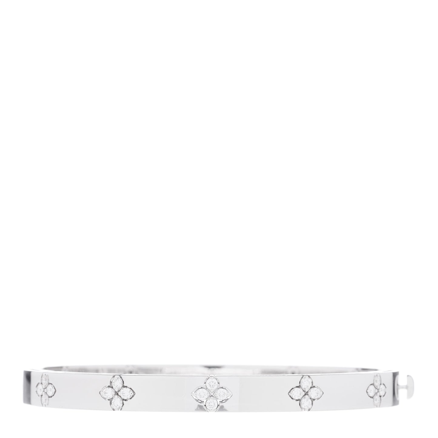 18K White Gold Diamond Medium Love in Verona Bangle Bracelet