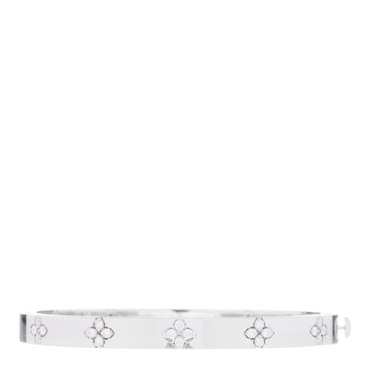 Roberto Coin 18K White Gold Diamond Medium Love in Verona Bangle Bracelet 1 of 4