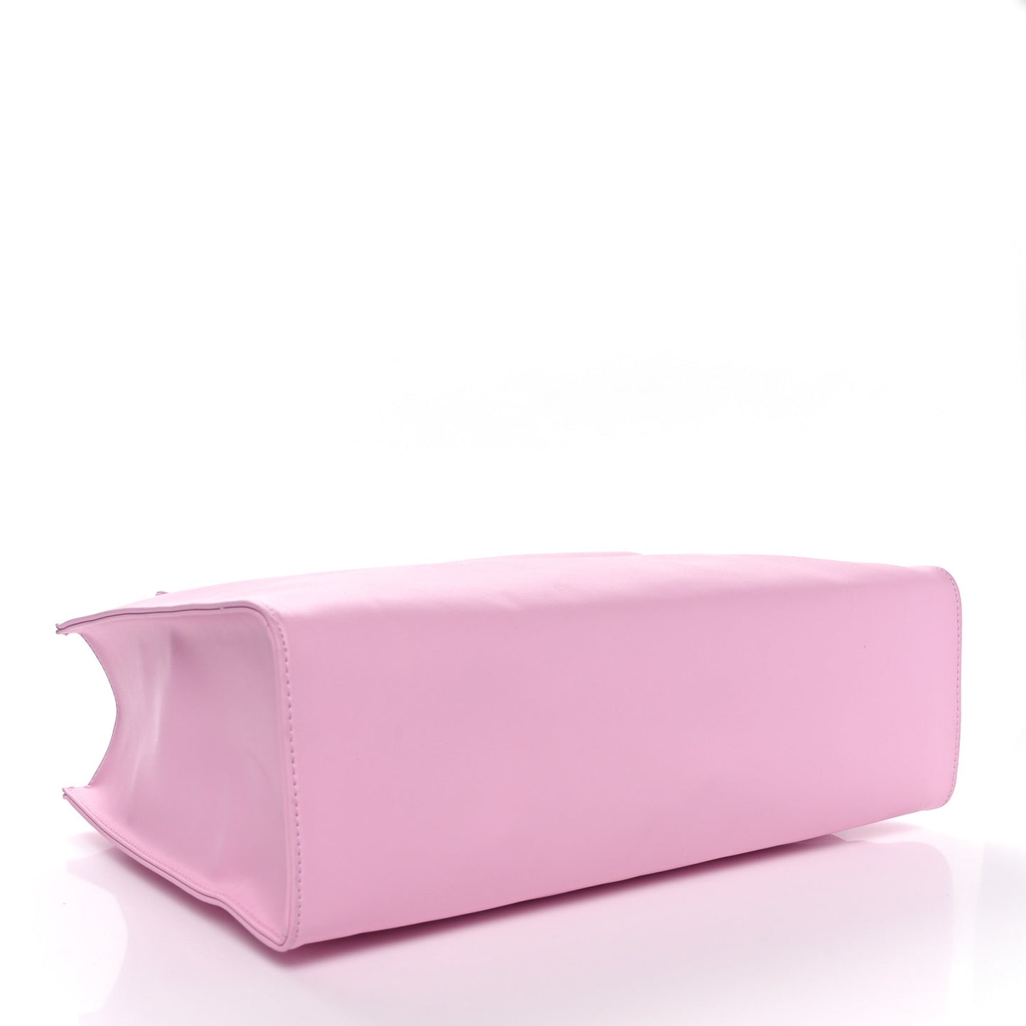 Vegan Leather Medium Shopping Bag Bubblegum