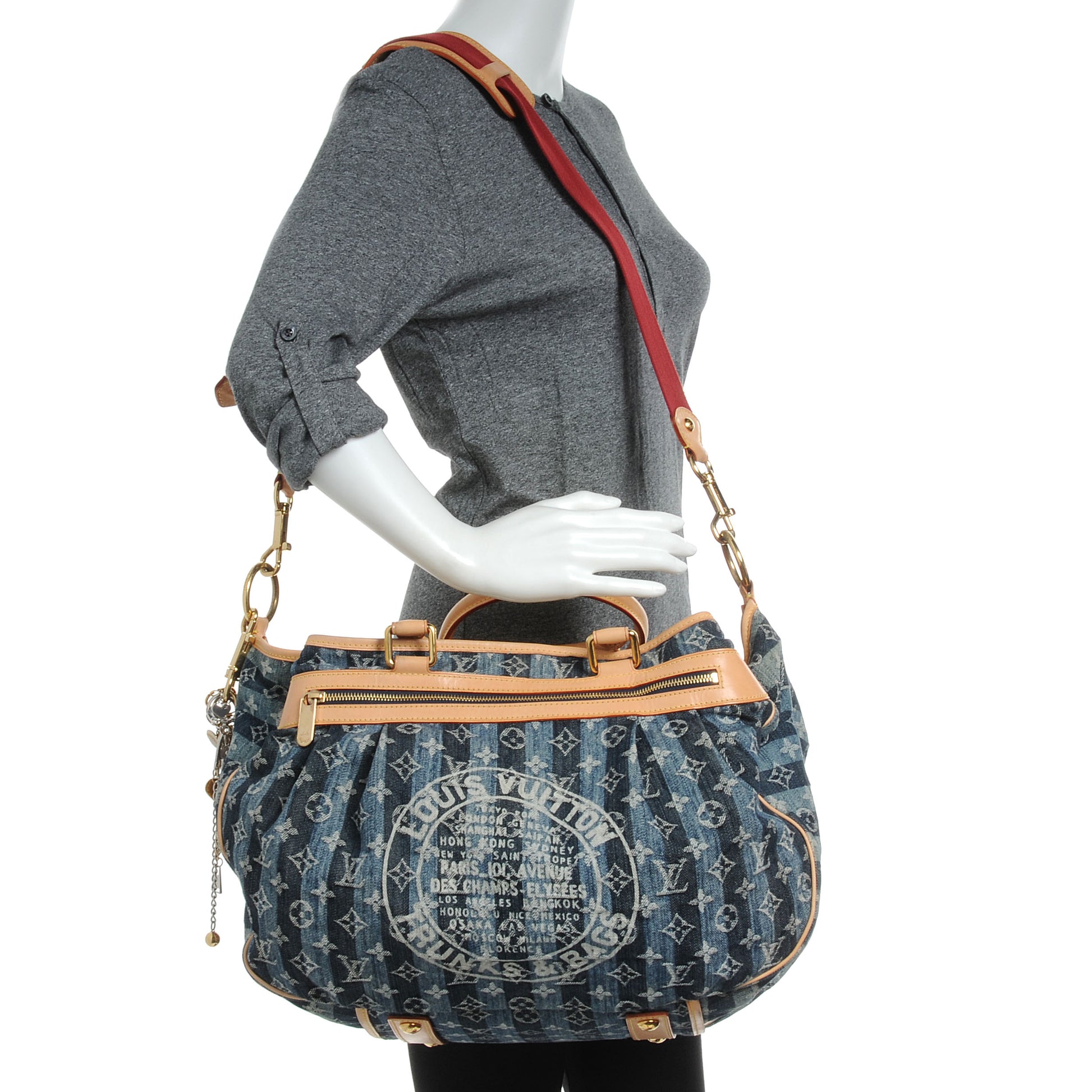 Louis Vuitton Denim Raye Cabas GM 2 of 7