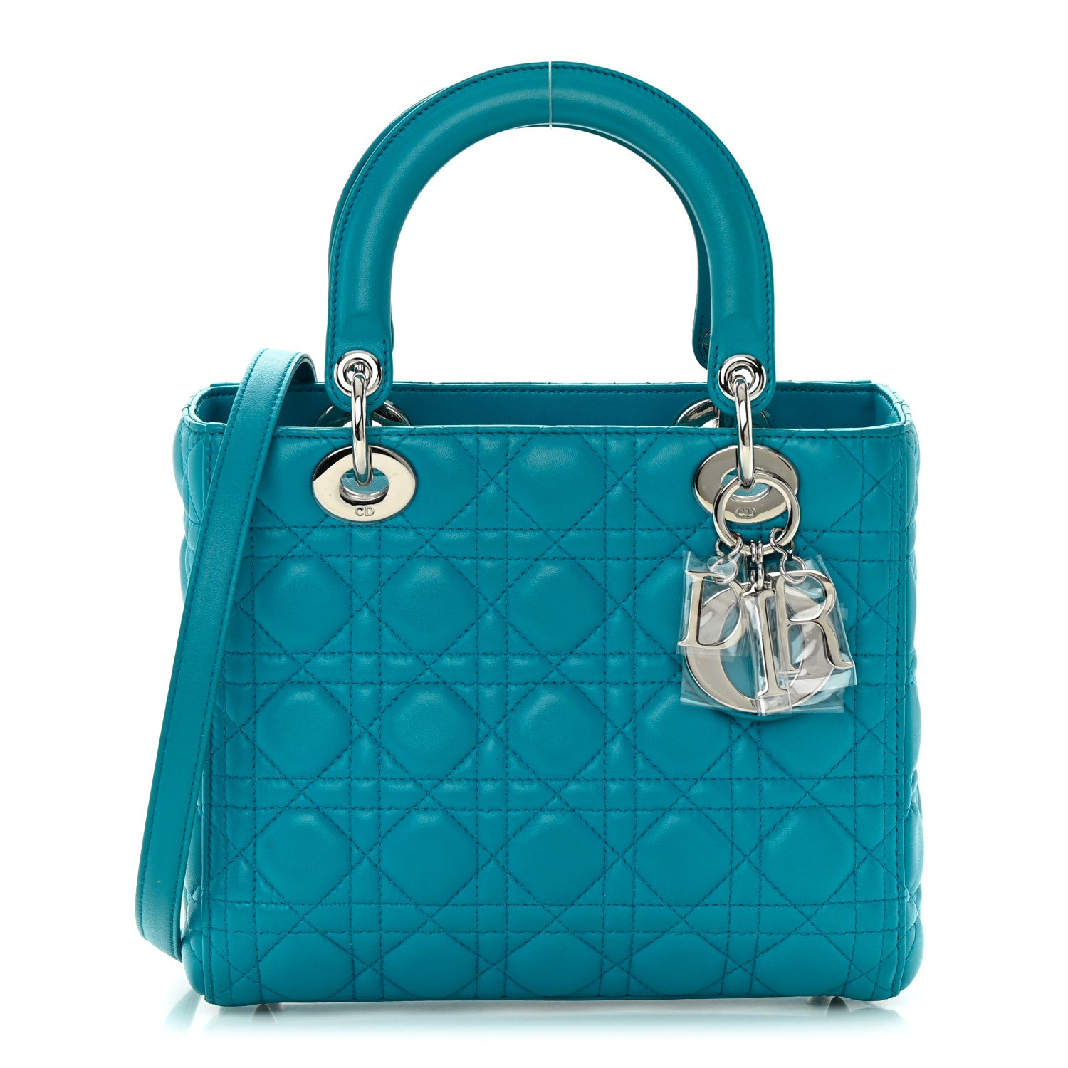 Christian Dior Lambskin Cannage Medium Lady Dior Blue 1 of 14