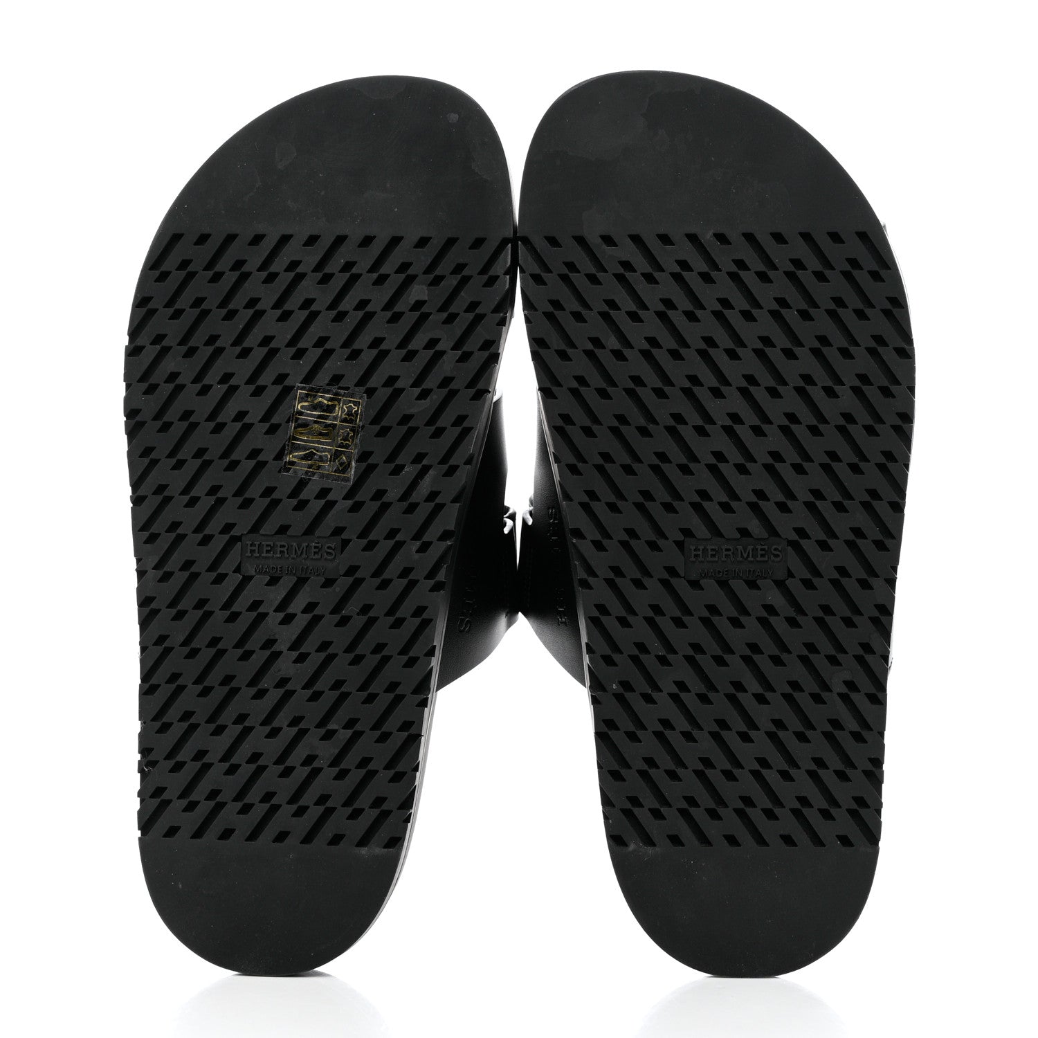 Hermes Calfskin Womens Chypre Sandals 36.5 Black 5 of 9