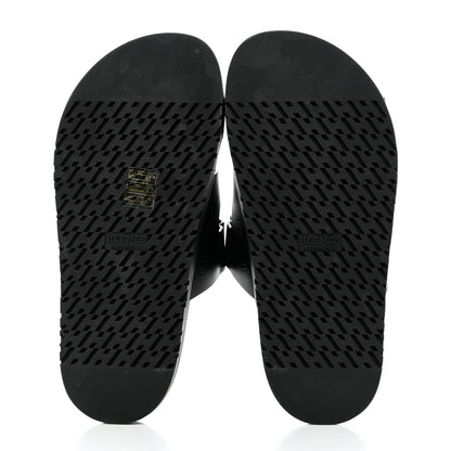 Hermes Calfskin Womens Chypre Sandals 36.5 Black 5 of 9