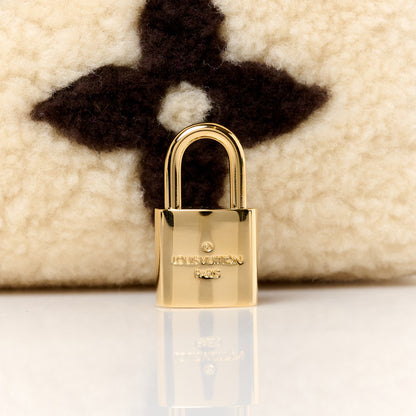Louis Vuitton Monogram Shearling Speedy Bandouliere 25 Cream Brown 8 of 11