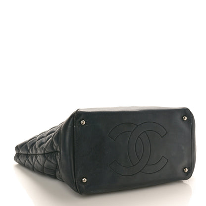 Chanel Calfskin Quilted Small Easy Shopping Tote Black 4 of 16