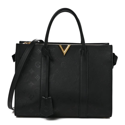 Louis Vuitton Monogram Cuir Plume Very Tote MM Black 1 of 8