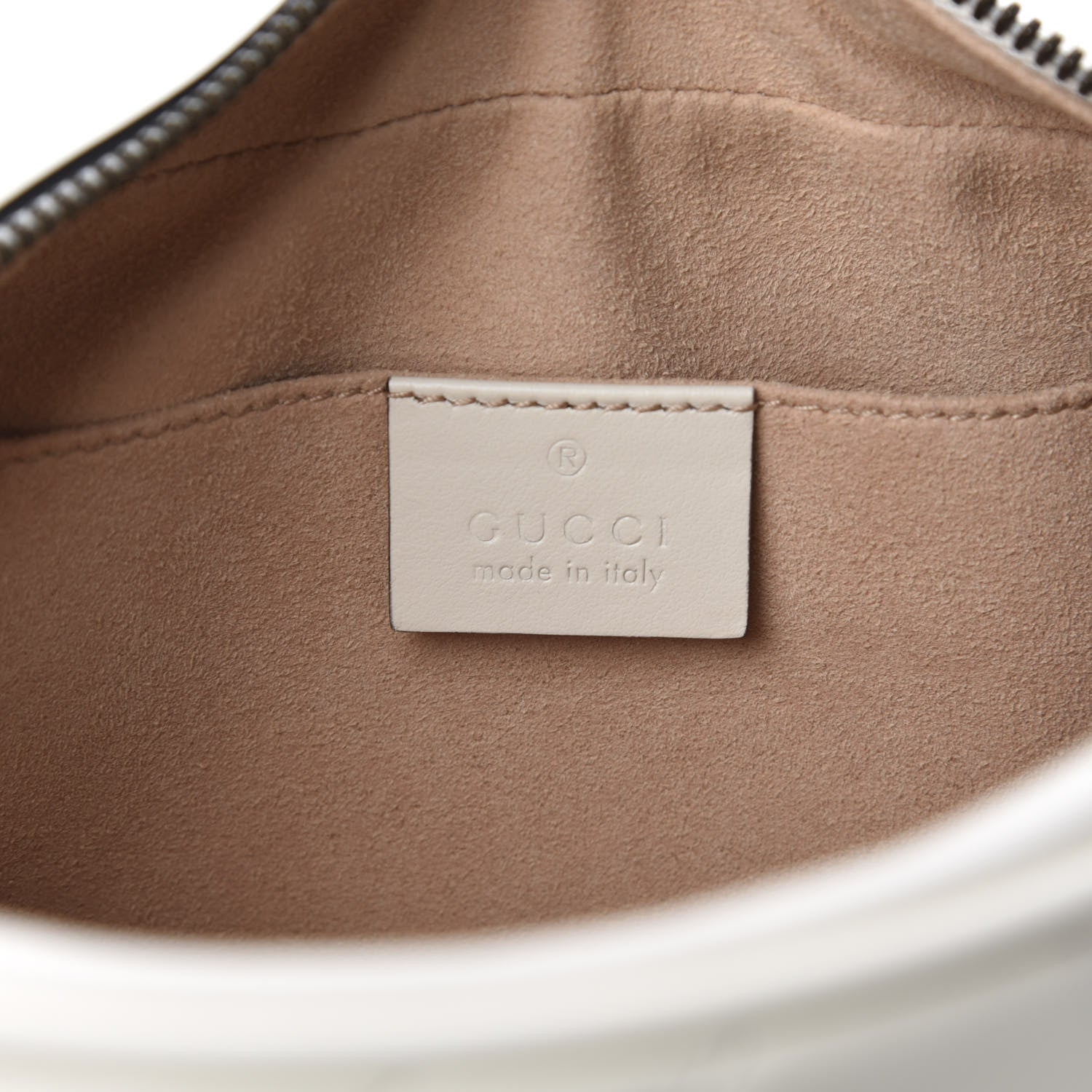 Gucci Calfskin Matelasse Small GG Marmont Chain Shoulder Bag White 8 of 10