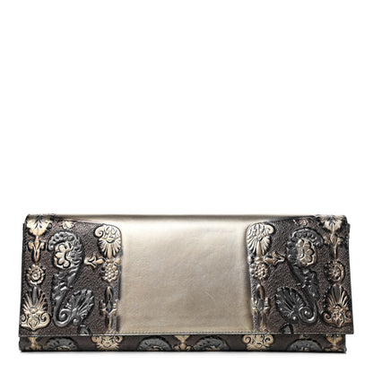 Balenciaga Metallic Calfskin Printed Clutch Multicolor 1 of 10