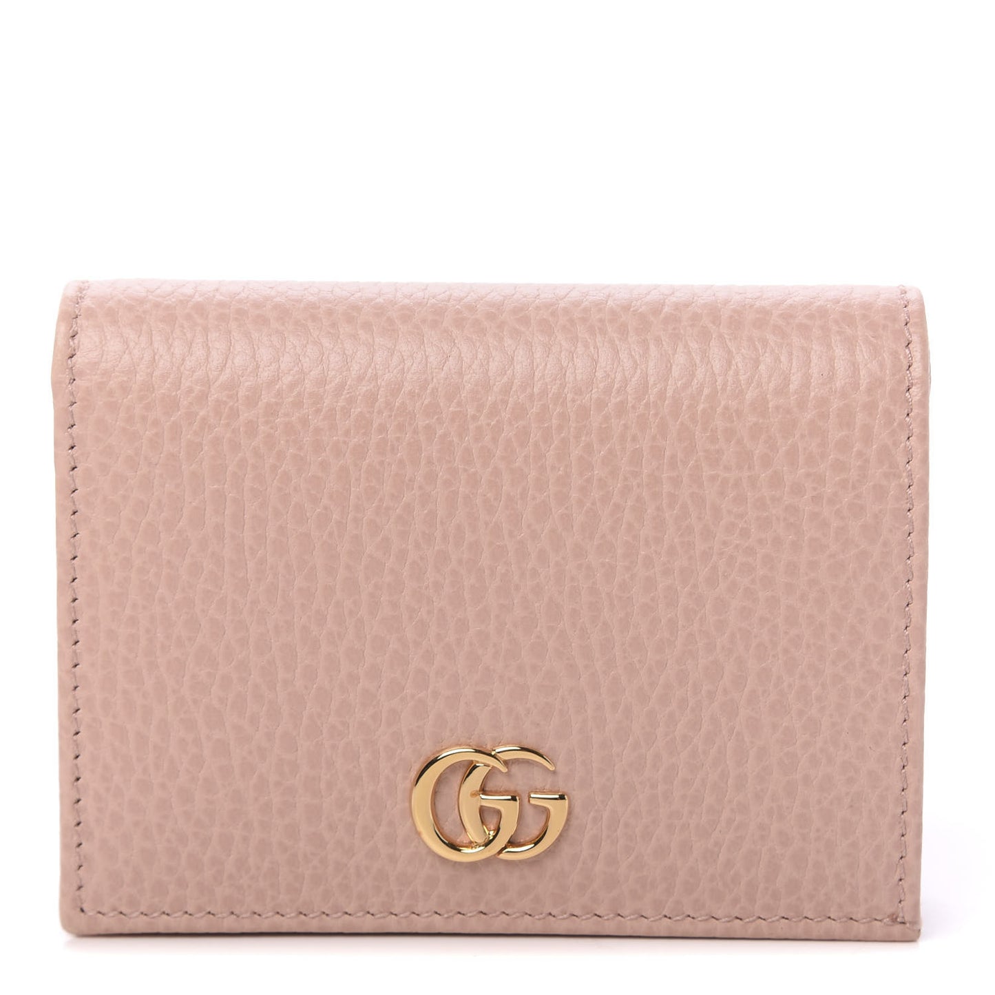 Dollar Calfskin GG Marmont Card Case Perfect Pink