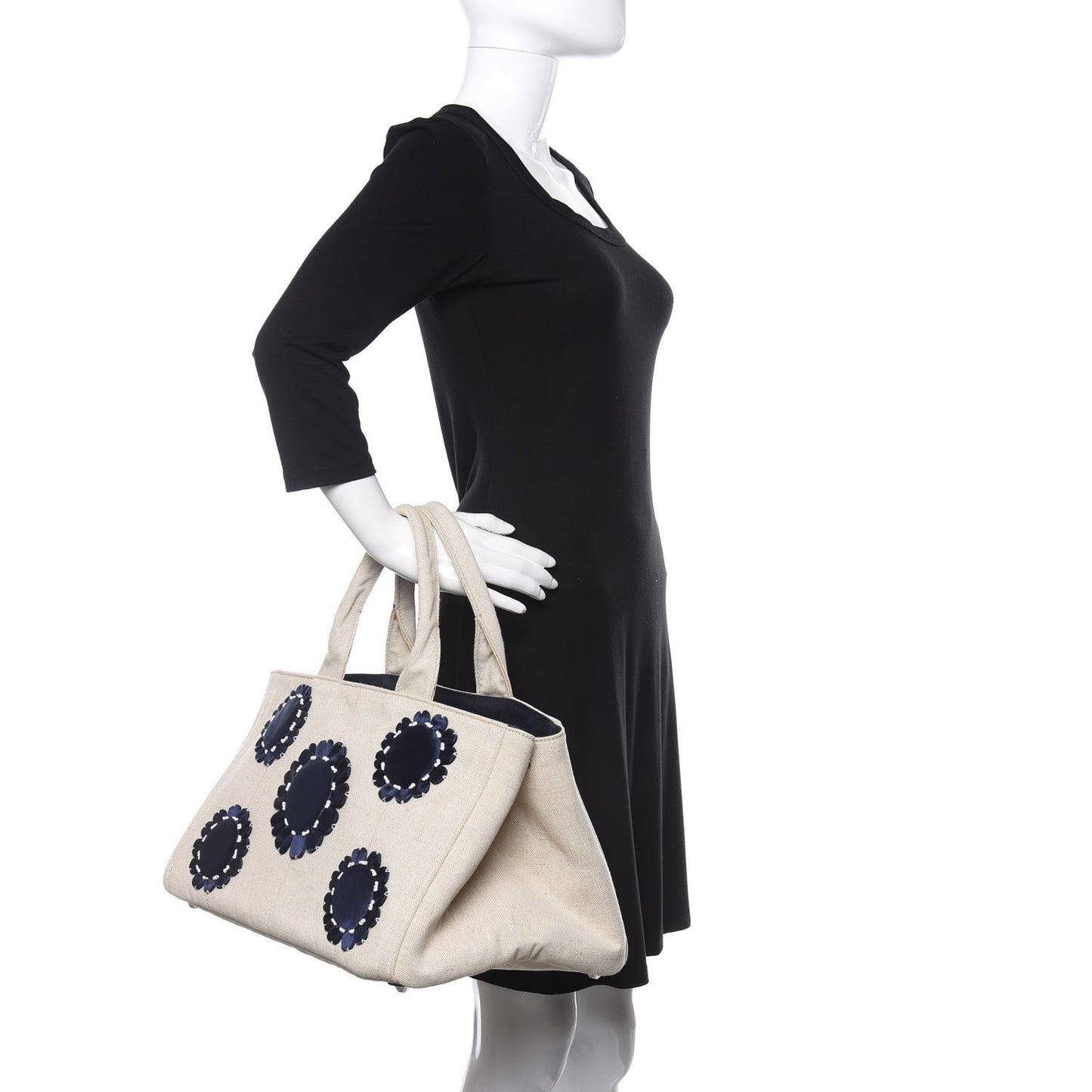 Canvas Mistolino Canapa Tote Naturale Blue