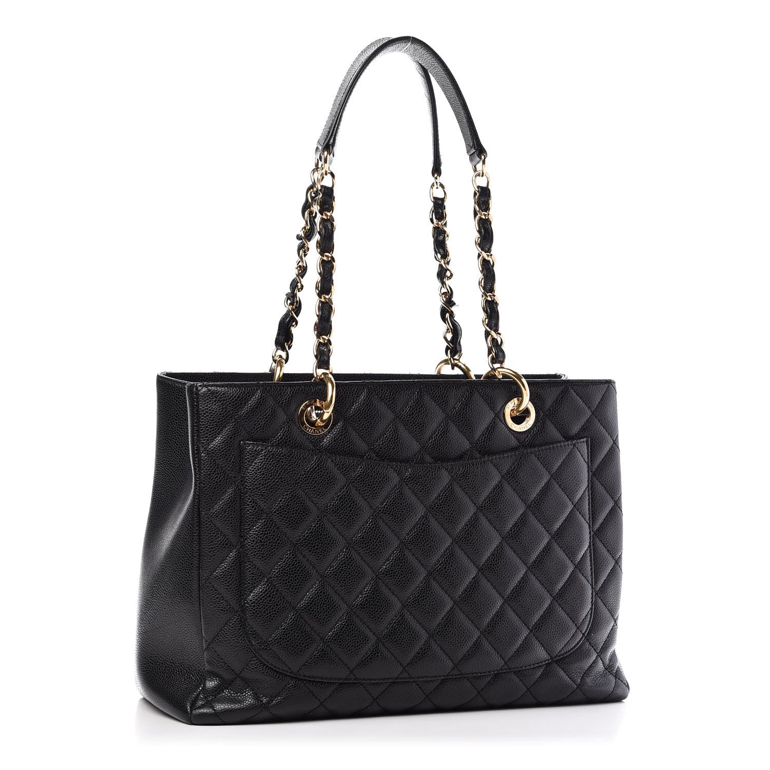 Chanel Caviar Quilted Grand Shopping Tote GST Black 3 of 12