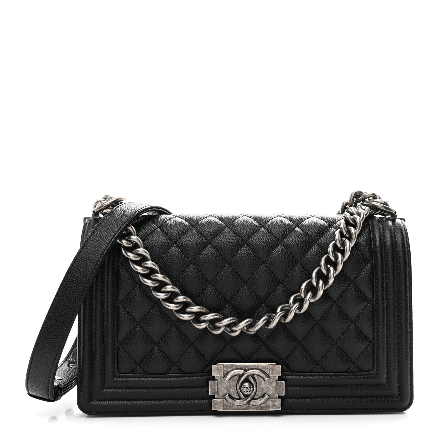 Chanel Caviar Quilted Medium Boy Flap Black 1 of 11
