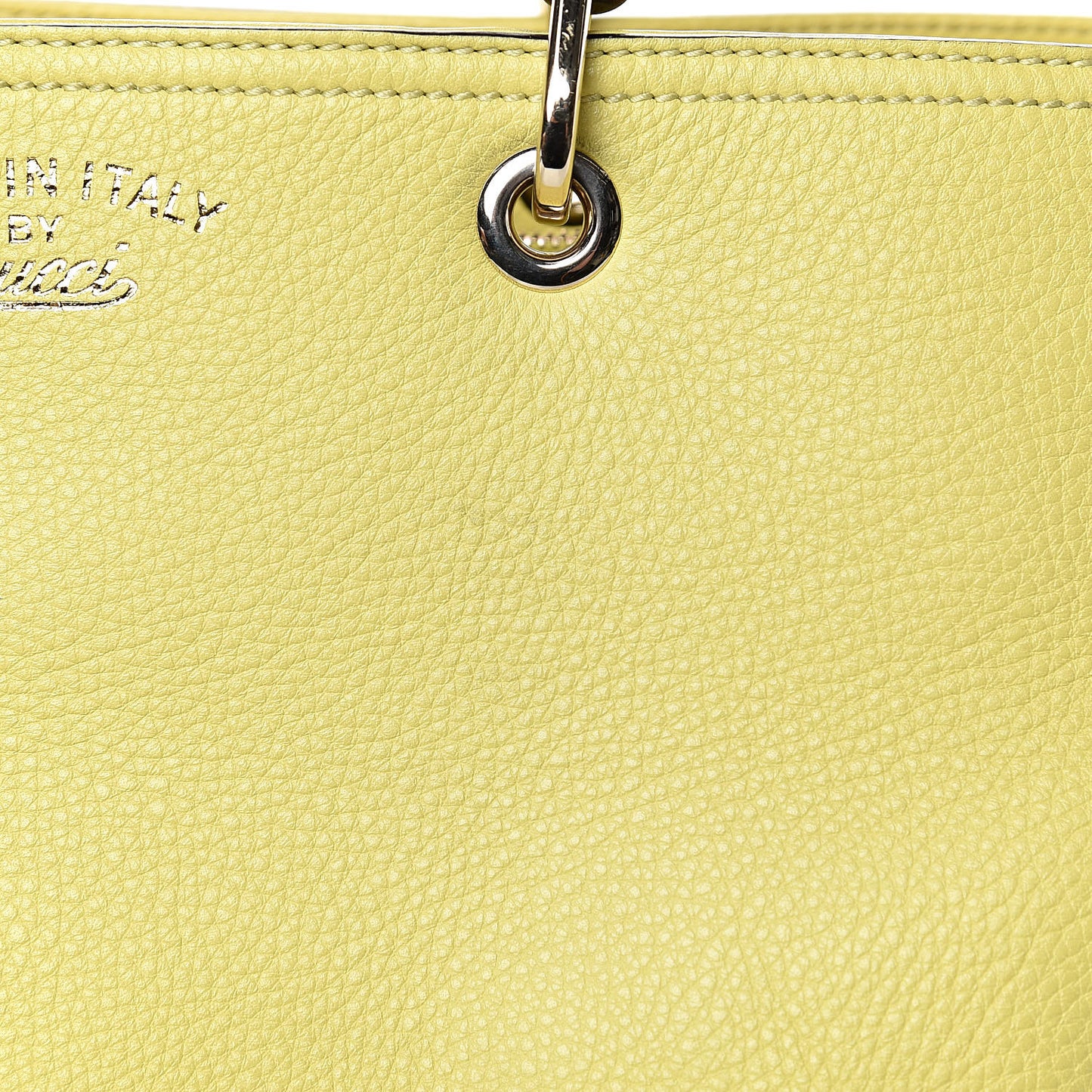 Calfskin Large Bamboo Shopper Tote Citrus