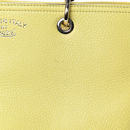Gucci Calfskin Large Bamboo Shopper Tote Citrus 11 of 12