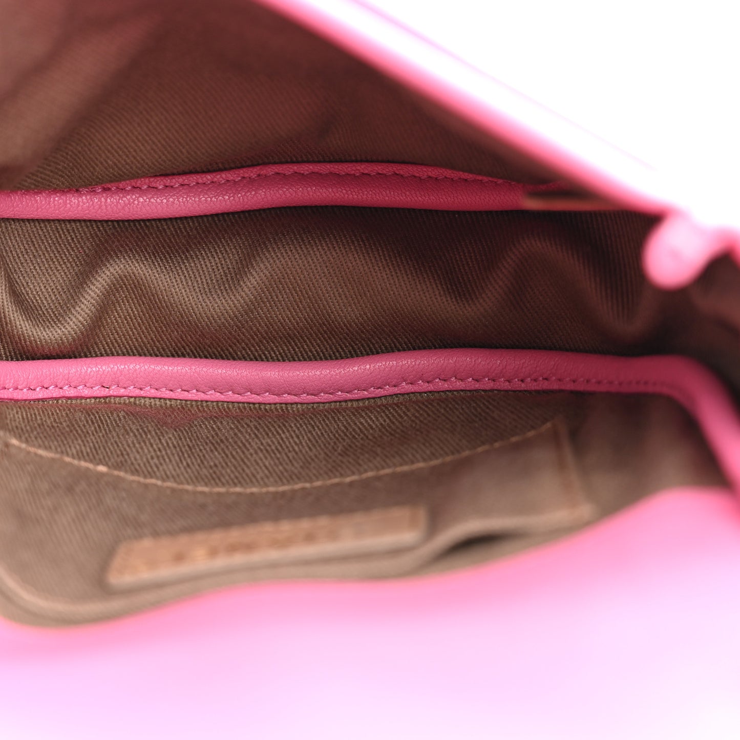 Goatskin Stitched Casual Trip Messenger Flap Pink