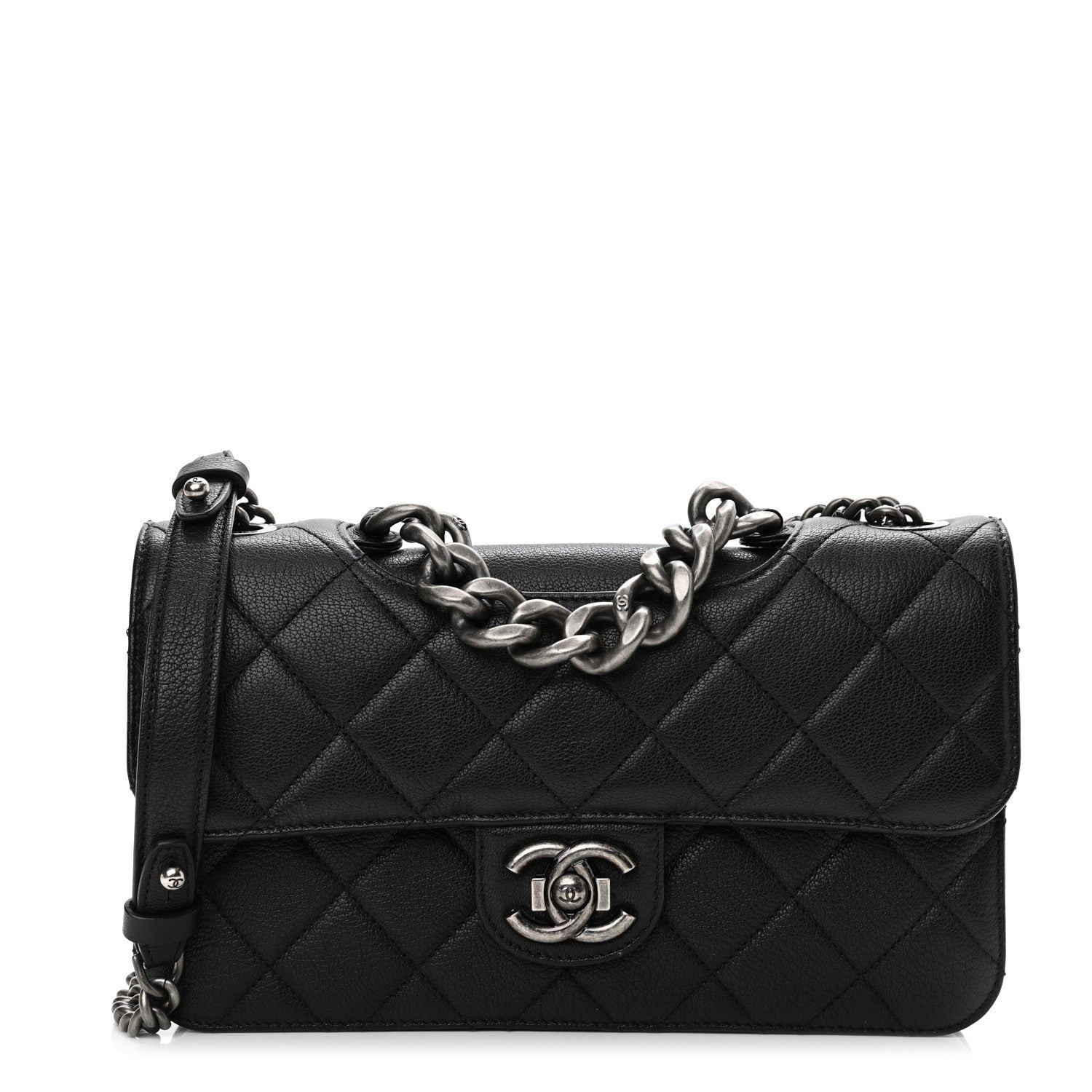 Chanel Goatskin Quilted Medium Perfect Edge Flap Black 1 of 9