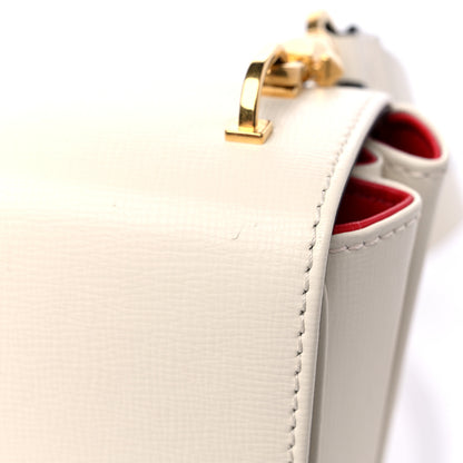 Valentino Garavani Grainy Calfskin VLogo Stud Sign Shoulder Bag Light Ivory 9 of 10