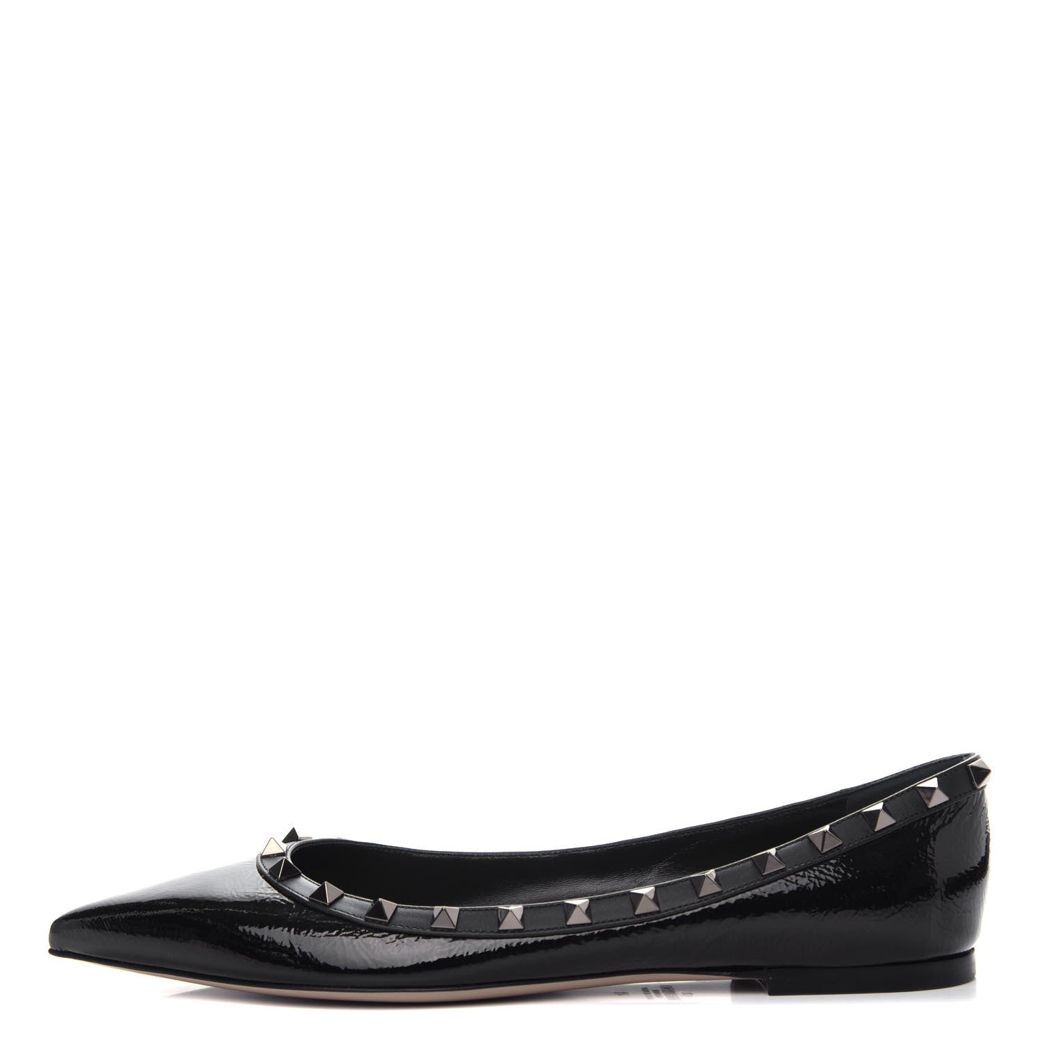 Valentino Garavani Patent Rockstud Ballerina Flats 41 Black 1 of 10