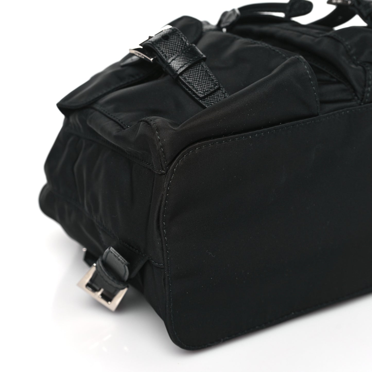 Tessuto Nylon Saffiano Small Backpack Black