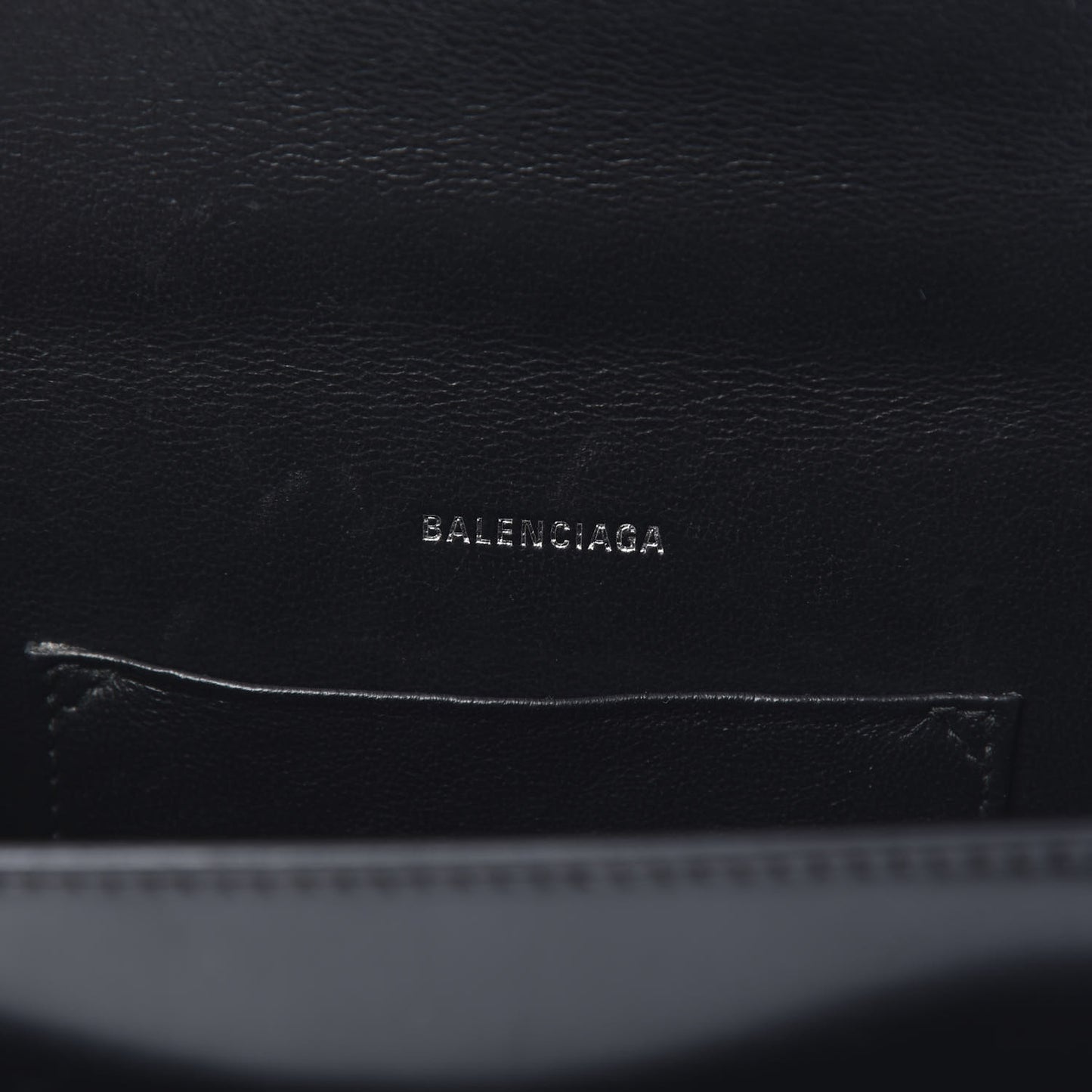 Box Calfskin Monochrome XS Sharp Top Handle Bag Black