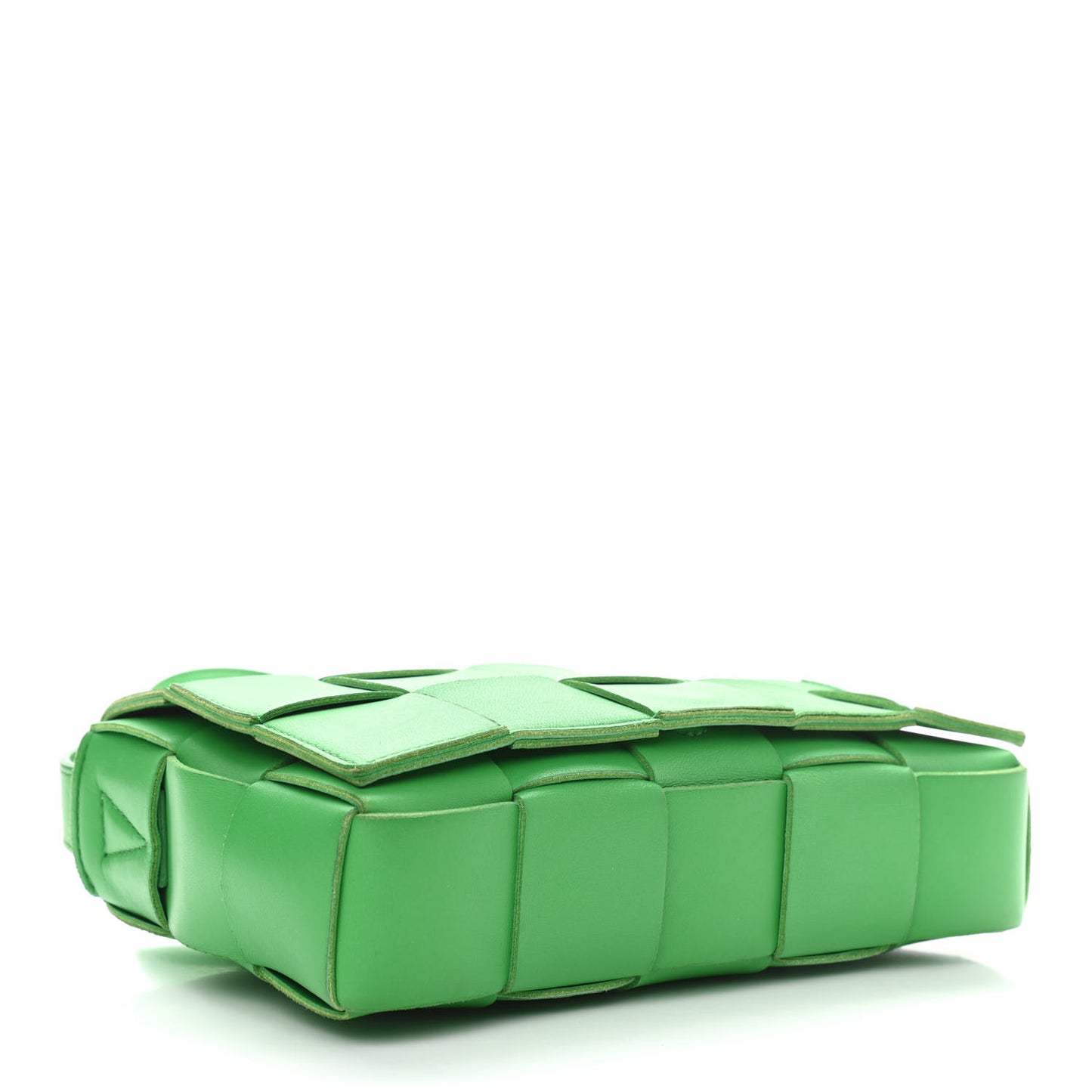 Lambskin Maxi Intrecciato Cassette Crossbody Bag Grass