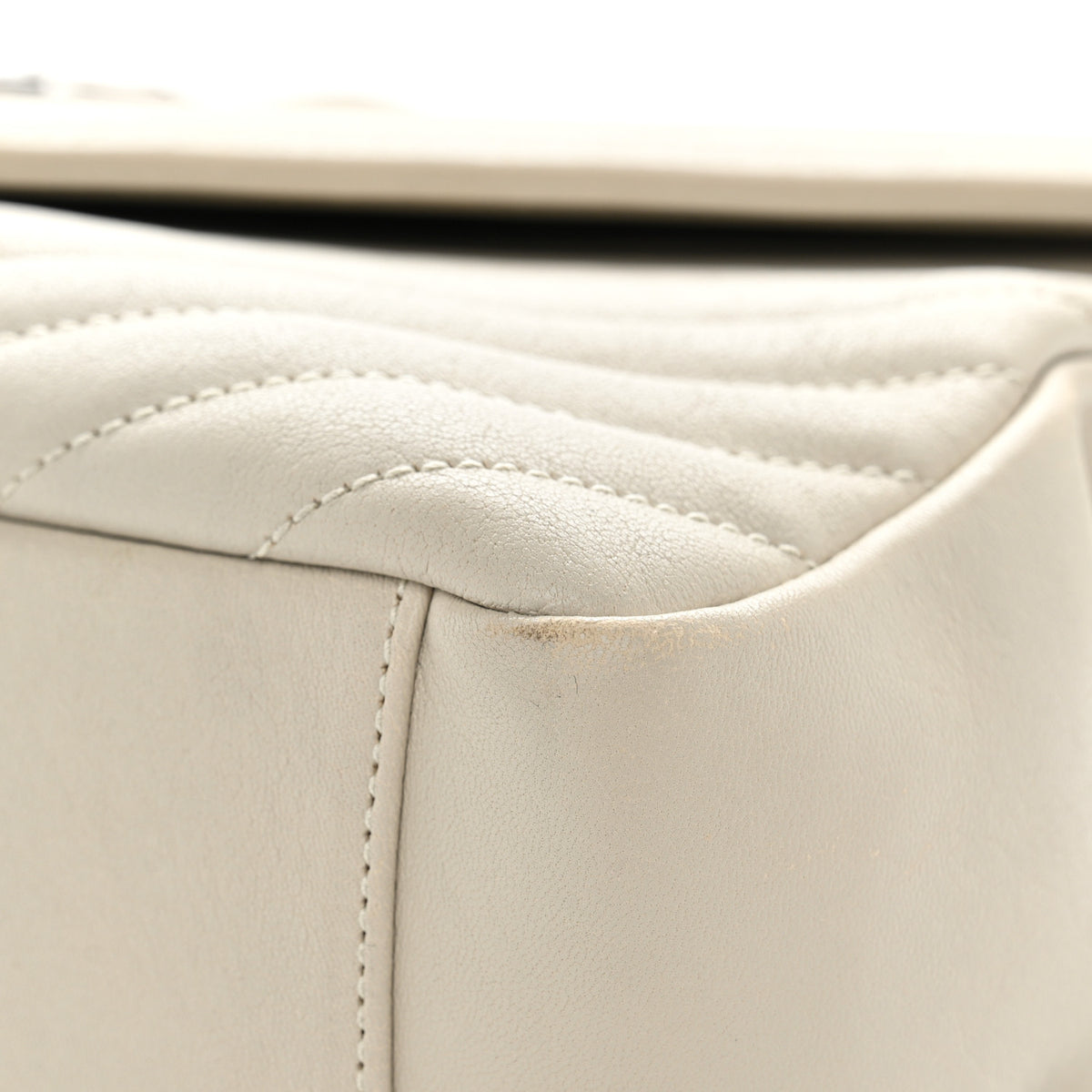 Saint Laurent Sheepskin Matelasse Large Monogram College Satchel Light Grey 11 of 16
