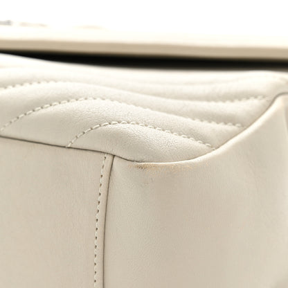 Saint Laurent Sheepskin Matelasse Large Monogram College Satchel Light Grey 11 of 16