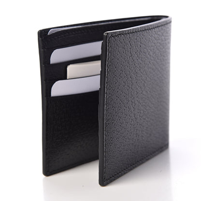 Gucci Calfskin Boar Effect GG Marmont Bi-Fold Wallet Black 3 of 8