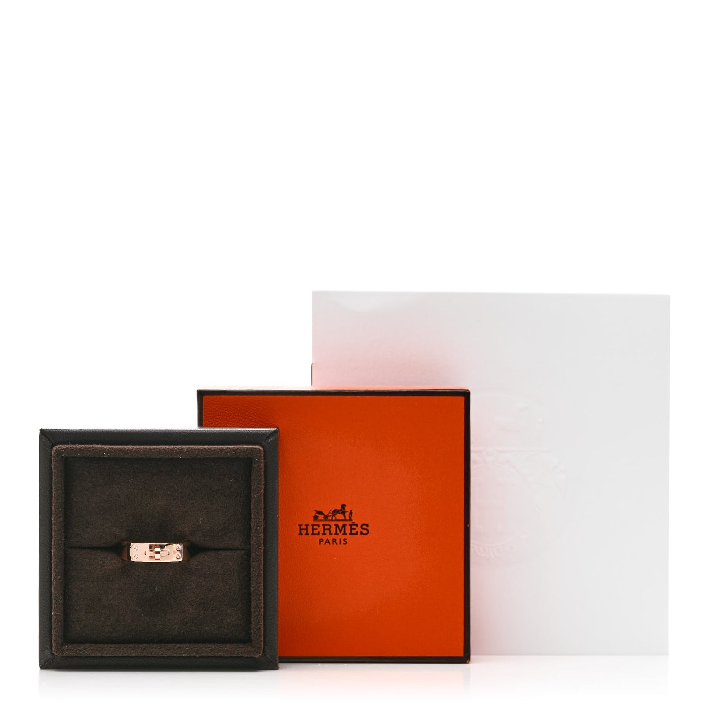 18K Rose Gold Diamond PM Kelly Ring 53 6.5