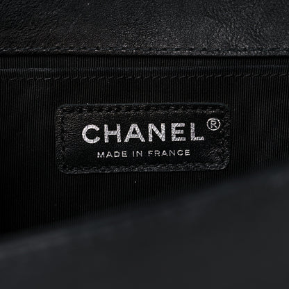 Chanel Goatskin Quilted Medium Boy Handle Flap Black 6 of 12