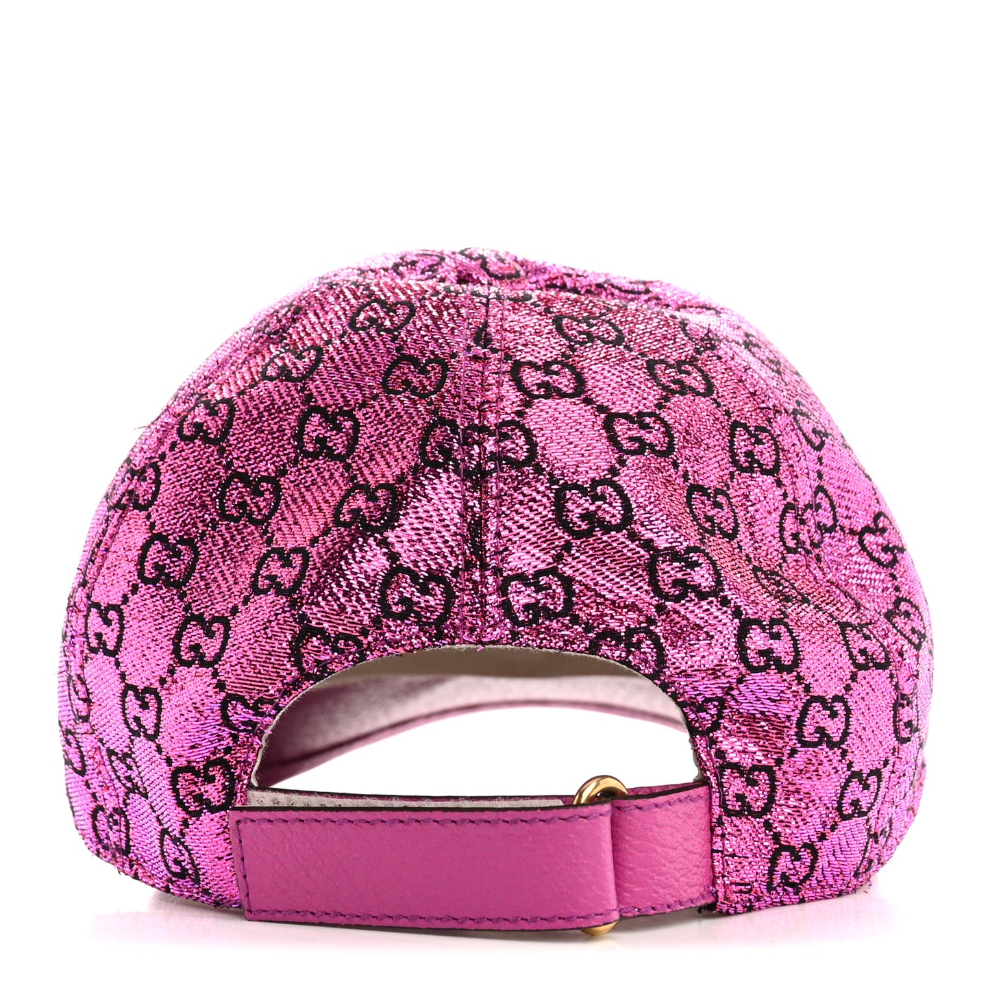 Silk Blend Jacquard Monogram Santa Barbara Baseball Hat M Fuxia Black